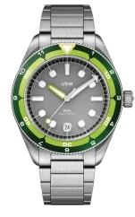 UBIQ zilveren herenhorloge met stalen band DUAL - APPLESOUR 39MM Automatic