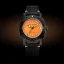 Men's black Nivada Grenchen watch with leather strap Depthmaster Black Pumpkin 14131A15 39MM Automatic