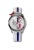 Zilveren herenhorloge van Bomberg Watches met een rubberen band Racing 3.8 White / Blue 45MM