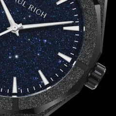 Men's black Paul Rich watch with steel strap Frosted Star Dust II - Black 43MM