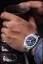 Montre Nivada Grenchen pour homme de couleur argent avec bracelet en caoutchouc F77 Blue No Date 68001A77 37MM Automatic