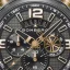 Schwarze Herrenuhr Bomberg Watches mit Gummiband GOLDEN 45MM