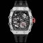 Strieborné pánske hodinky Tsar Bomba Watch s gumovým pásikom TB8209D - Silver / Black Automatic 43,5MM