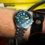 Herrenuhr aus Silber Circula Watches mit Stahlband DiveSport Titan - Petrol / Black DLC Titanium 42MM Automatic
