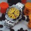 Stříbrné pánské hodinky Phoibos Watches s ocelovým páskem Voyager PY035F Canary Yellow - Automatic 39MM