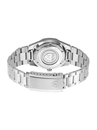 Muški srebrni sat Nivada Grenchen s čeličnim pojasom F77 TITANIUM ANTHRACITE 68006A77 37MM Automatic