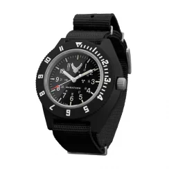 Schwarze Herrenuhr Marathon Watches mit Nylongürtel Official USAF™ Pilot's 41MM