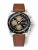 Strieborné pánske hodinky Nivada Grenchen s koženým opaskom Chronosport Mecaquartz 77001Q16 38MM
