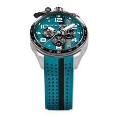 Orologio da uomo Bomberg Watches colore argento con elastico RACING 4.9 Blue 45MM