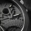 Men's black 22Designstudio Watches with leather strap Black Dragon 45MM Automatic