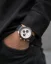 Μαύρο ανδρικό ρολόι Vincero με λουράκι από καουτσούκ The Rogue Rose Gold/White 43MM