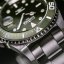 Strieborné pánske hodinky Davosa s oceľovým pásikom Ternos Ceramic - Silver/Green 40MM Automatic