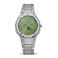 Relógio Valuchi Watches de prata para homem com pulseira de aço Lunar Calendar - Silver Green Automatic 40MM