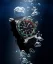 Zilverkleurig herenhorloge van Paul Rich met een rubberen band Aquacarbon Pro Midnight Silver - Aventurine  43MM