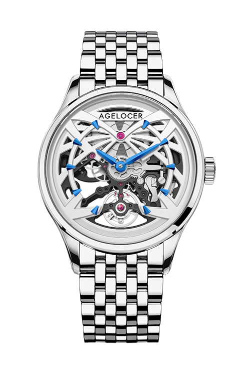 AGELOCER Men's Stainless Steel Skeleton Mechanical Automatic Luxury Leather Strap Watch (5401D2 Gold New) 並行輸入品 AGELOCER Men\u0027s Watch Stainless Steel Skeleton Mechanical Automatic Luxury  Top Brand Watches, RI:5402A9, Mechanical