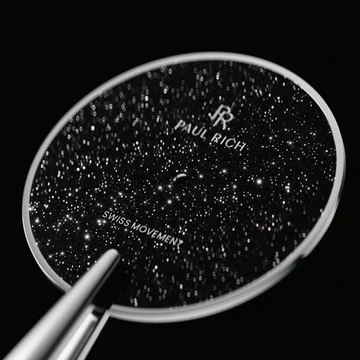 Men's black Paul Rich watch with steel strap Frosted Star Dust II - Void Black 43MM