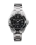 Męski srebrny zegarek Momentum Watches ze stalowym paskiem Splash Black / Black 38MM