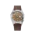 Stříbrné pánské hodinky Praesidus s koženým páskem Rec Spec - Khaki Brown Leather 38MM Automatic