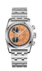Relógio Cimier pulseira de prata com pulseira de aço para homem 711 HERITAGE CHRONOGRAPH POP TANGERINE Steel 39,5MM Automatic