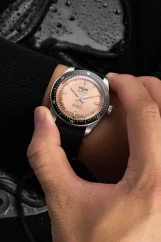 Silberne Herrenuhr Vulcain mit Lederband Skindiver Nautique - Brown - GREY 44,5MM Automatic