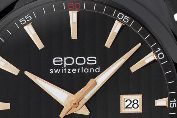 Relógio masculino Epos preto com pulseira de couro Passion 3401.132.25.19.25 Automatic