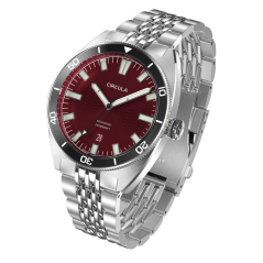 Men's silver Circula Watch with steel strap AquaSport II - Rot 40MM Automatic