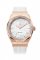 Złoty damski zegarek Paul Rich z gumowym paskiem Heart of the Ocean - White Rose Gold Pink Swarovski Crystals