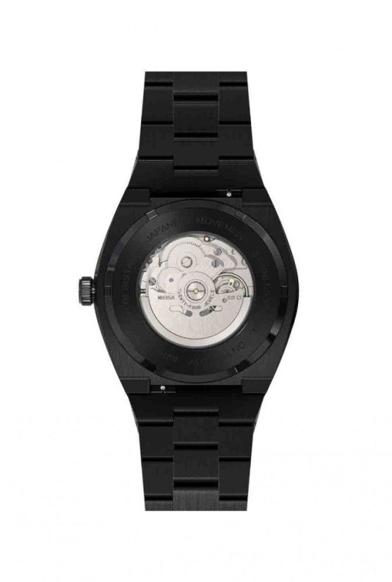 Zwart Paul Rich-herenhorloge met stalen band Star Dust Frosted - Black Automatic 45MM