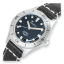 Strieborné pánske hodinky Squale s koženým pásom Super-Squale Sunray Black Leather - Silver 38MM Automatic
