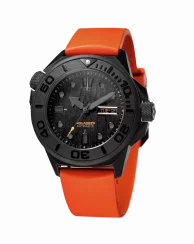 Schwarze Herrenuhr Undone Watches mit Gummiband Aquadeep Submerge 43MM Automatic