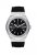 Silver men's Paul Rich watch with a genuine Carbon  - Leather 45MM