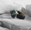 Męski srebrny zegarek Henryarcher Watches ze skórzanym paskiem Sekvens - Nature Nero 40MM Automatic