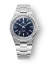 Men's silver Nivada Grenchen watch with steel strap F77 DARK BLUE 68010A77 37MM Automatic