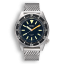 Reloj Squale plateado para hombre con correa de acero 1521 Militaire Mesh Blasted - Silver 42MM Automatic