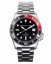 Men's silver Momentum Watch with steel strap M20 DSS Diver Black and Red 42MM