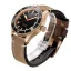Muški zlatni sat Aquatico Watches s kožnim remenom Bronze Sea Star Black No Date Automatic 42MM
