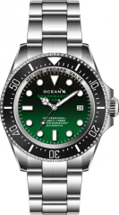 Men's silver Ocean X watch with steel strap SHARKMASTER 1000 SMS1019 - Silver Automatic 44MM