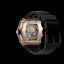 Zlaté pánske hodinky Tsar Bomba Watch s gumovým pásikom TB8208A - Gold / Black Automatic 43,5MM