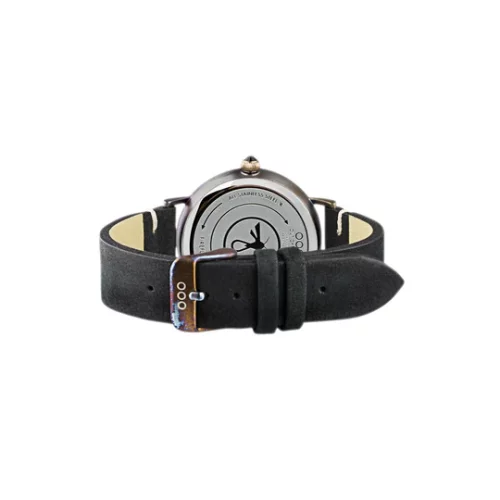 Strieborné pánske hodinky Out Of Order Watches s koženým pásikom Firefly 36 Black 36MM