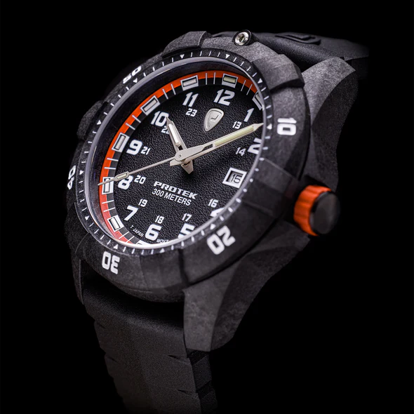 Men's black ProTek Watch with rubber strap Dive Series 1004 42MM