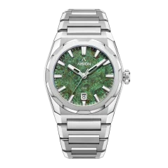 Stříbrné pánské hodinky Aisiondesign Watches s ocelovým páskem HANG Crafts - HANMON RYOKUSUI 40MM Automatic