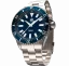 Herrenuhr aus Silber NTH Watches mit Stahlband 2K1 Subs Thresher No Date - Blue Automatic 43,7MM