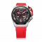 Černé pánské hodinky Mazzucato Watches s gumovým páskem RIM Gt Black / Red - 42MM Automatic