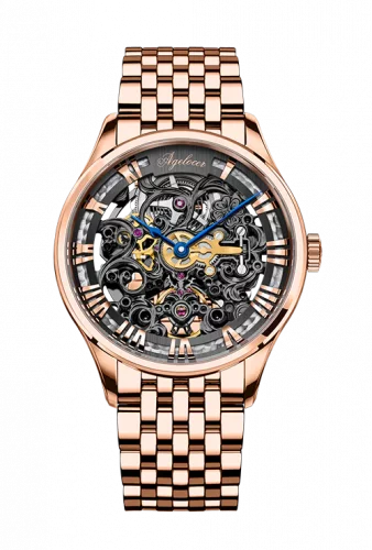 Muški zlatni sat Agelocer Watches s čeličnom trakom Bosch Series Steel Gold / Black 40MM Automatic
