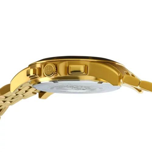 Men's gold Louis XVI watch with steel strap Majesté - Gold 43MM