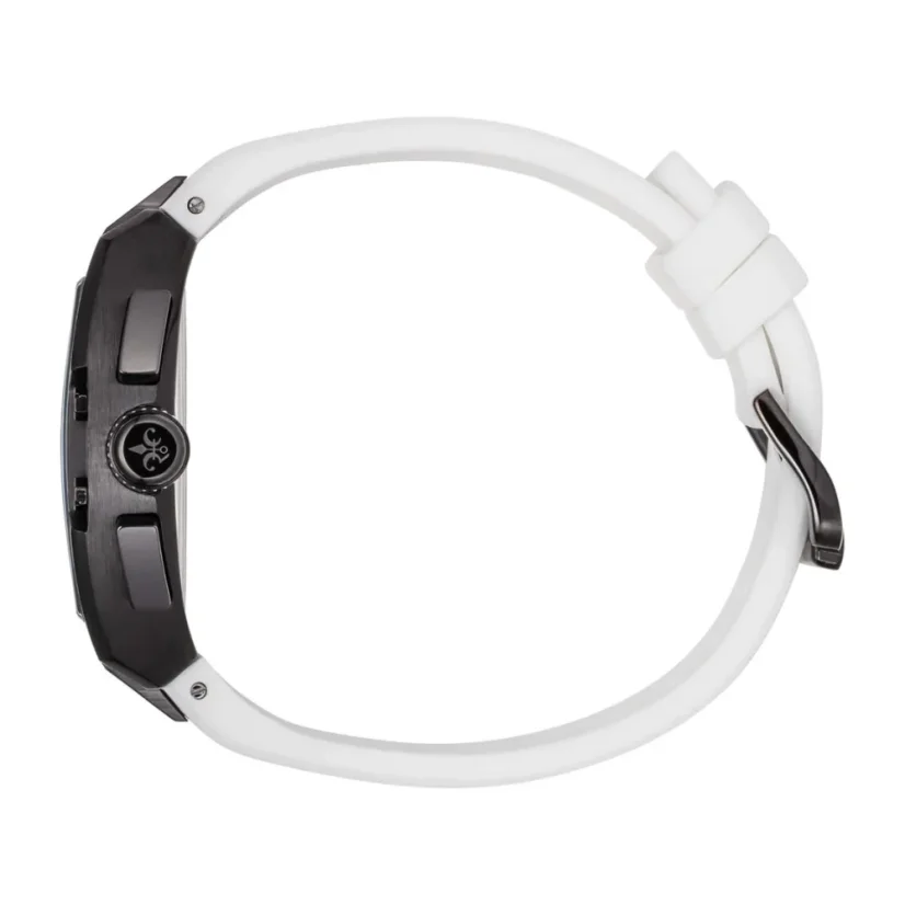 Men's black Ralph Christian watch with a rubber band The Intrepid Sport Carbon Fiber - Polar Sun 42,5MM