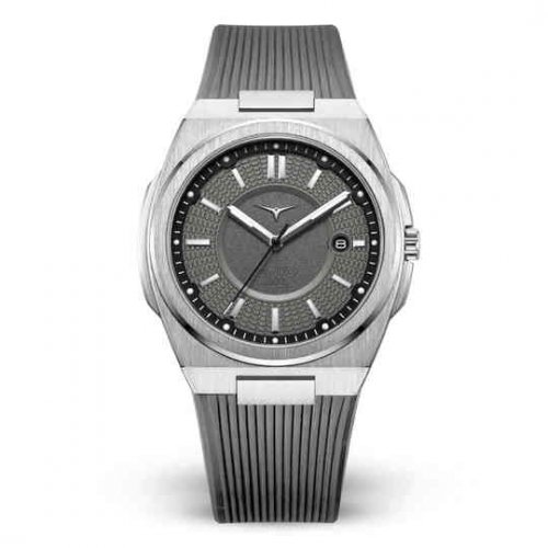 Srebrny męski zegarek Zinvo Watches ze stalowym paskiem Rival - Silver 44MM