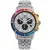 Men's silver Louis XVI watch with steel strap Majesté Iced Out Rainbow - Silver 43MM