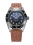Stříbrné pánské hodinky Nivada Grenchen s koženým páskem Aquamar Blue 32074A23 38MM Automatic