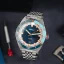 Strieborné pánske hodinky Circula Watches s oceľovým pásikom AquaSport II - Blue 40MM Automatic